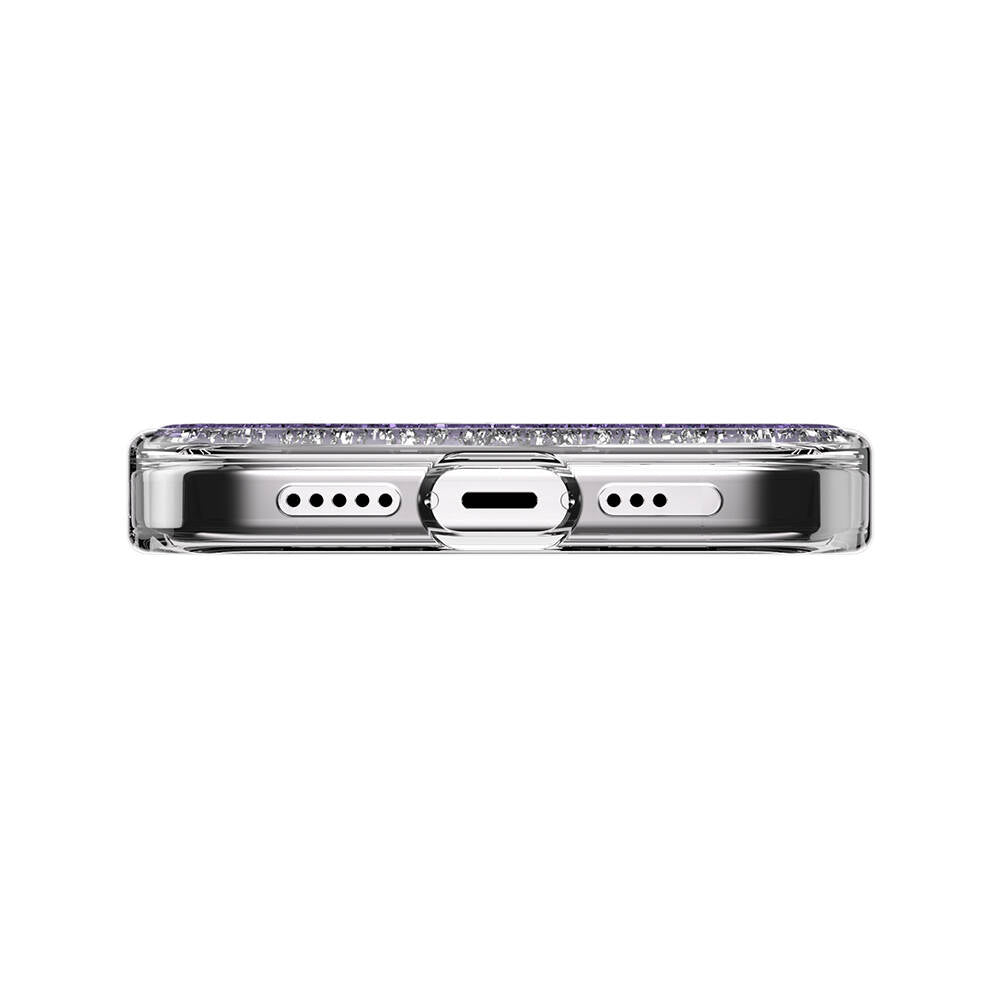 iPhone 15 Pro Kılıf M-safe Şarj Özellikli Parlayan Simli Şeffaf Lisanslı Switcheasy Starfield-M Kapak
