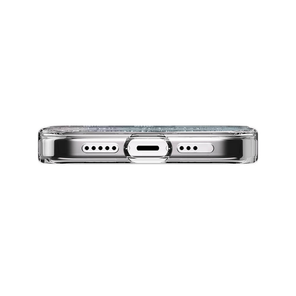 iPhone 15 Pro Kılıf M-safe Şarj Özellikli Parlayan Simli Şeffaf Lisanslı Switcheasy Starfield-M Kapak