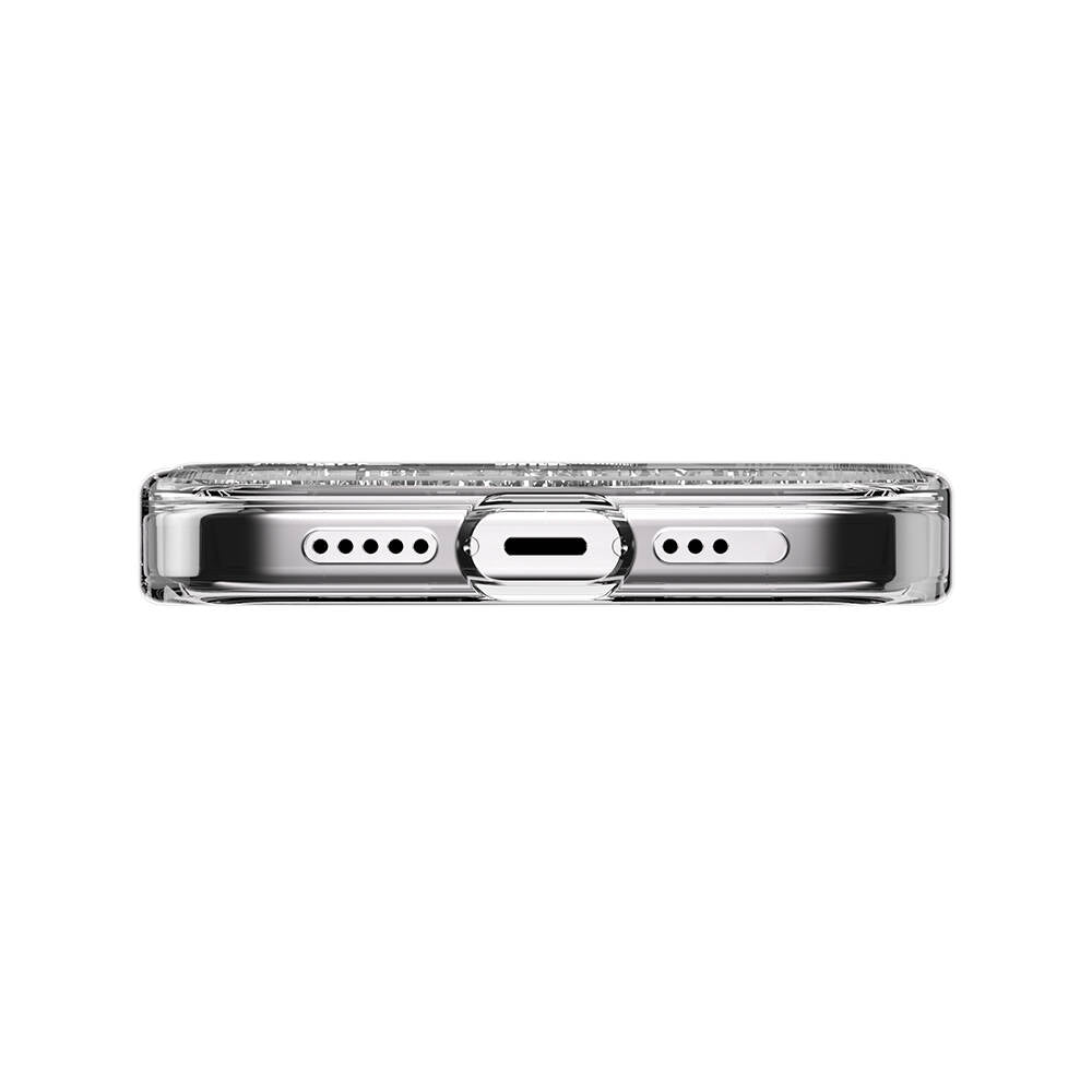 iPhone 15 Pro Kılıf M-safe Şarj Özellikli Parlayan Simli Şeffaf Lisanslı Switcheasy Starfield-M Kapak