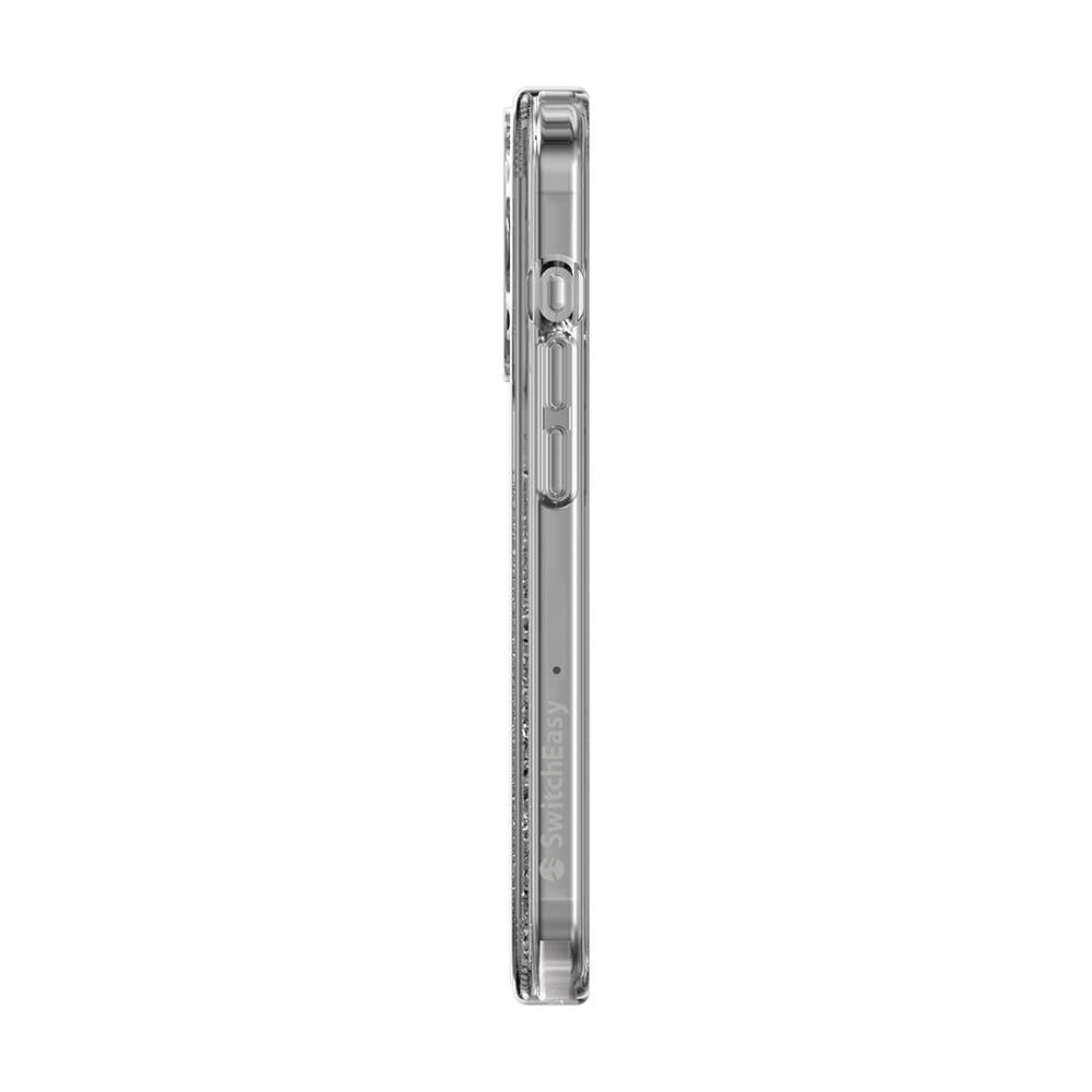 iPhone 15 Pro Kılıf M-safe Şarj Özellikli Parlayan Simli Şeffaf Lisanslı Switcheasy Starfield-M Kapak
