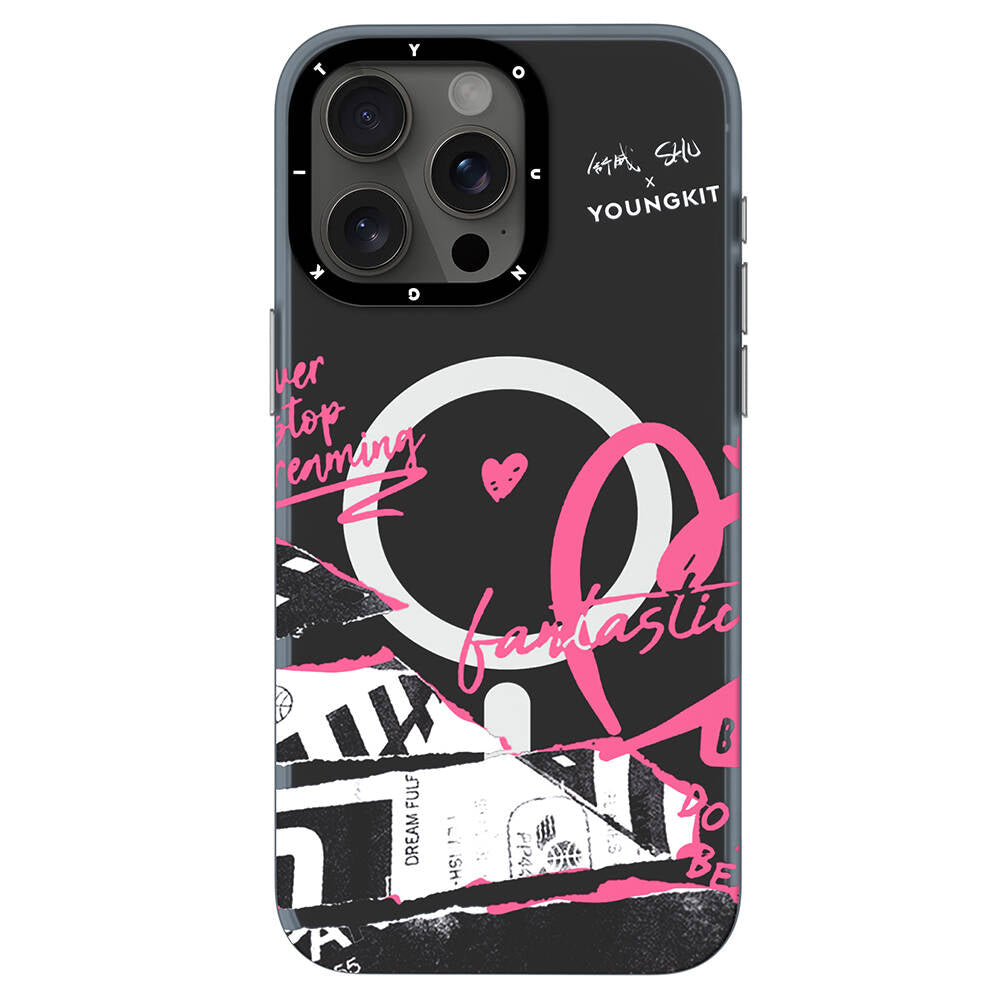 iPhone 15 Pro Kılıf M-safe Şarj Özellikli Shu Tasarımlı Youngkit Dreamland Serisi Kapak