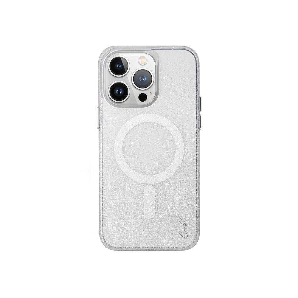 iPhone 15 Pro Kılıf M-safe Şarj Özellikli Simli Arka Yüzey Coehl Lumino Kapak