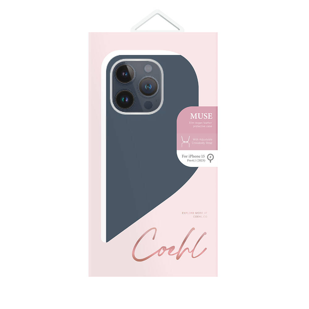 iPhone 15 Pro Kılıf M-safe Şarj Özellikli Soft Arka Yüzey Askı İpli Coehl Muse Kapak