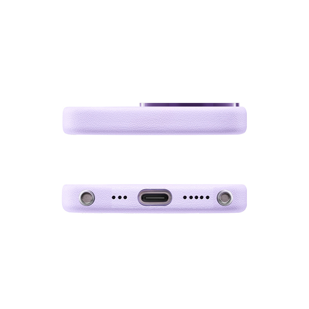 iPhone 15 Pro Kılıf M-safe Şarj Özellikli Standlı Suni Deri Tasarımlı Pynana Dancing Circle Serisi Kapak