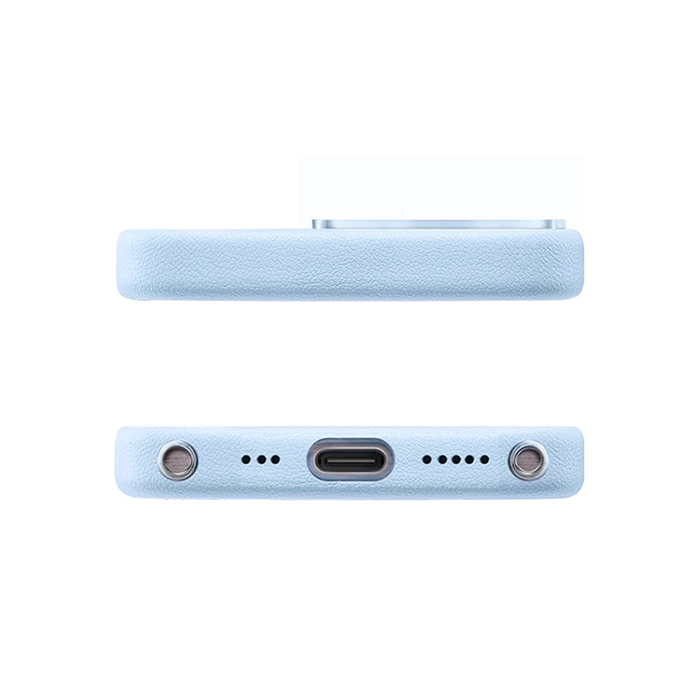 iPhone 15 Pro Kılıf M-safe Şarj Özellikli Standlı Suni Deri Tasarımlı Pynana Dancing Circle Serisi Kapak
