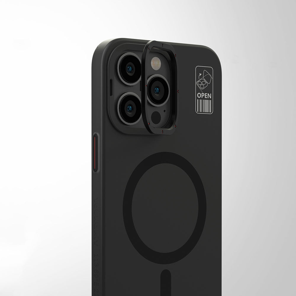 iPhone 15 Pro Kılıf M-safe Şarj Özellikli Standlı YoungKit Hermit Bracket Serisi Kapak