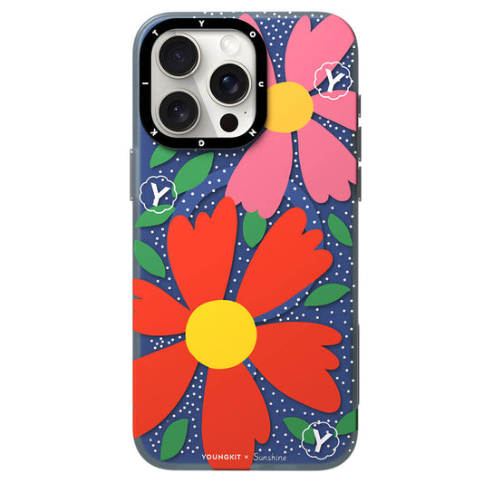 iPhone 15 Pro Kılıf M-safe Şarj Özellikli Sunshine Tasarımlı Youngkit Colorful Serisi Kapak
