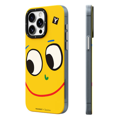 iPhone 15 Pro Kılıf M-safe Şarj Özellikli Sunshine Tasarımlı Youngkit Daily Happy Serisi Kapak