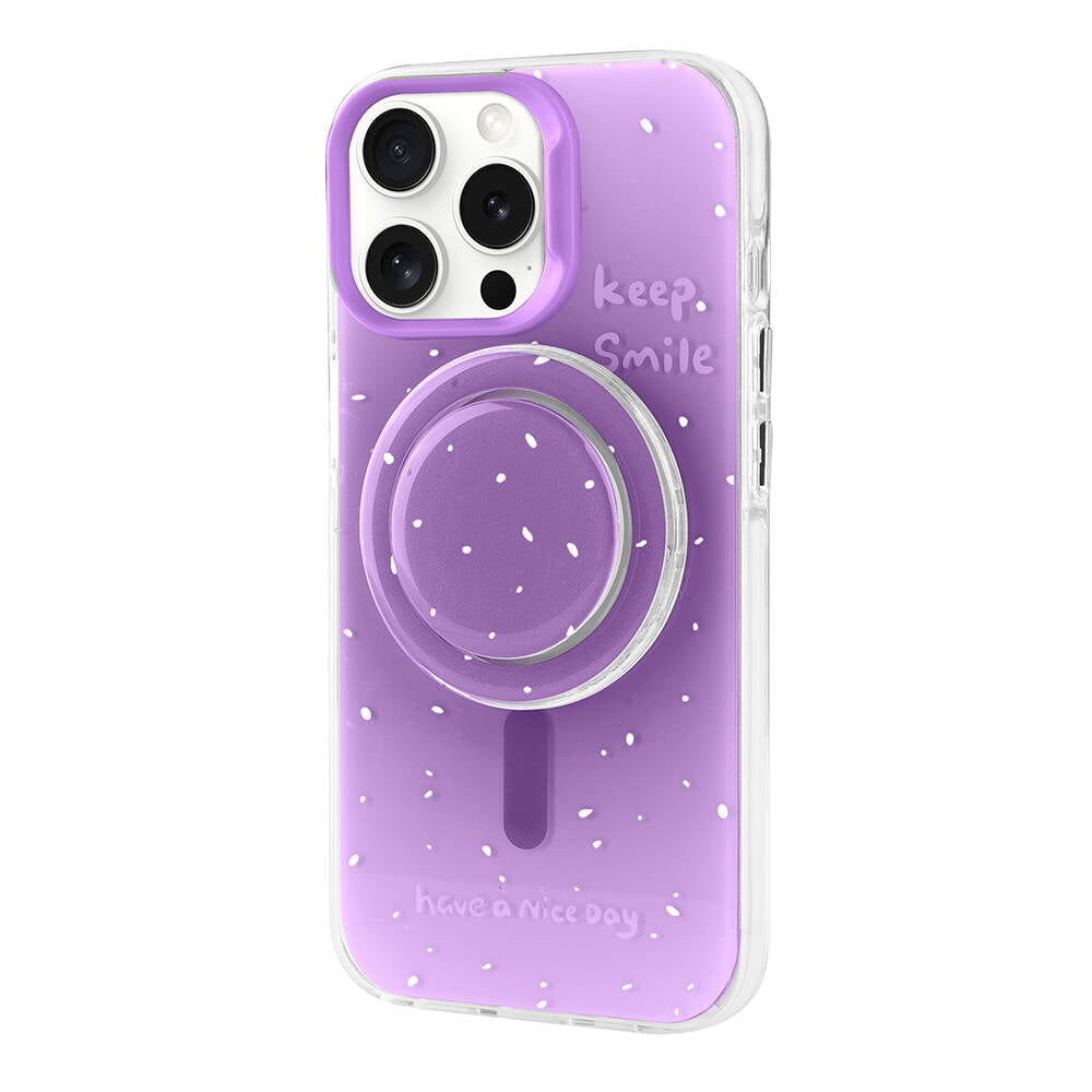 Apple iPhone 15 Pro Kılıf M-safe Şarj Özellikli Tak-Çıkar Pop Soketli Zore Tiktok Kapak