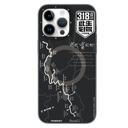 iPhone 15 Pro Kılıf M-safe Şarj Özellikli Youngkit 318 Road Serisi Kapak