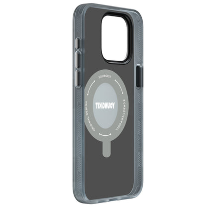 iPhone 15 Pro Kılıf M-safe Şarj Özellikli Youngkit 360° Standlı Technology Serisi Kapak