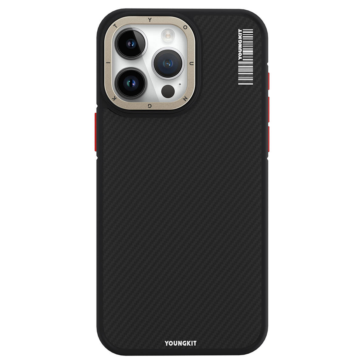 iPhone 15 Pro Kılıf M-safe Şarj Özellikli YoungKit 600D Kevlar Kapak