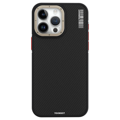 iPhone 15 Pro Kılıf M-safe Şarj Özellikli YoungKit 600D Kevlar Kapak