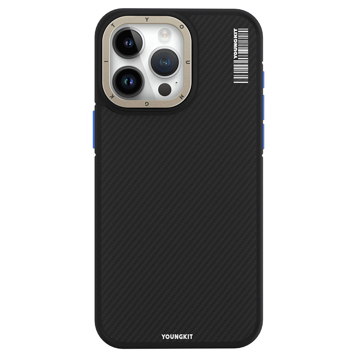 iPhone 15 Pro Kılıf M-safe Şarj Özellikli YoungKit 600D Kevlar Kapak