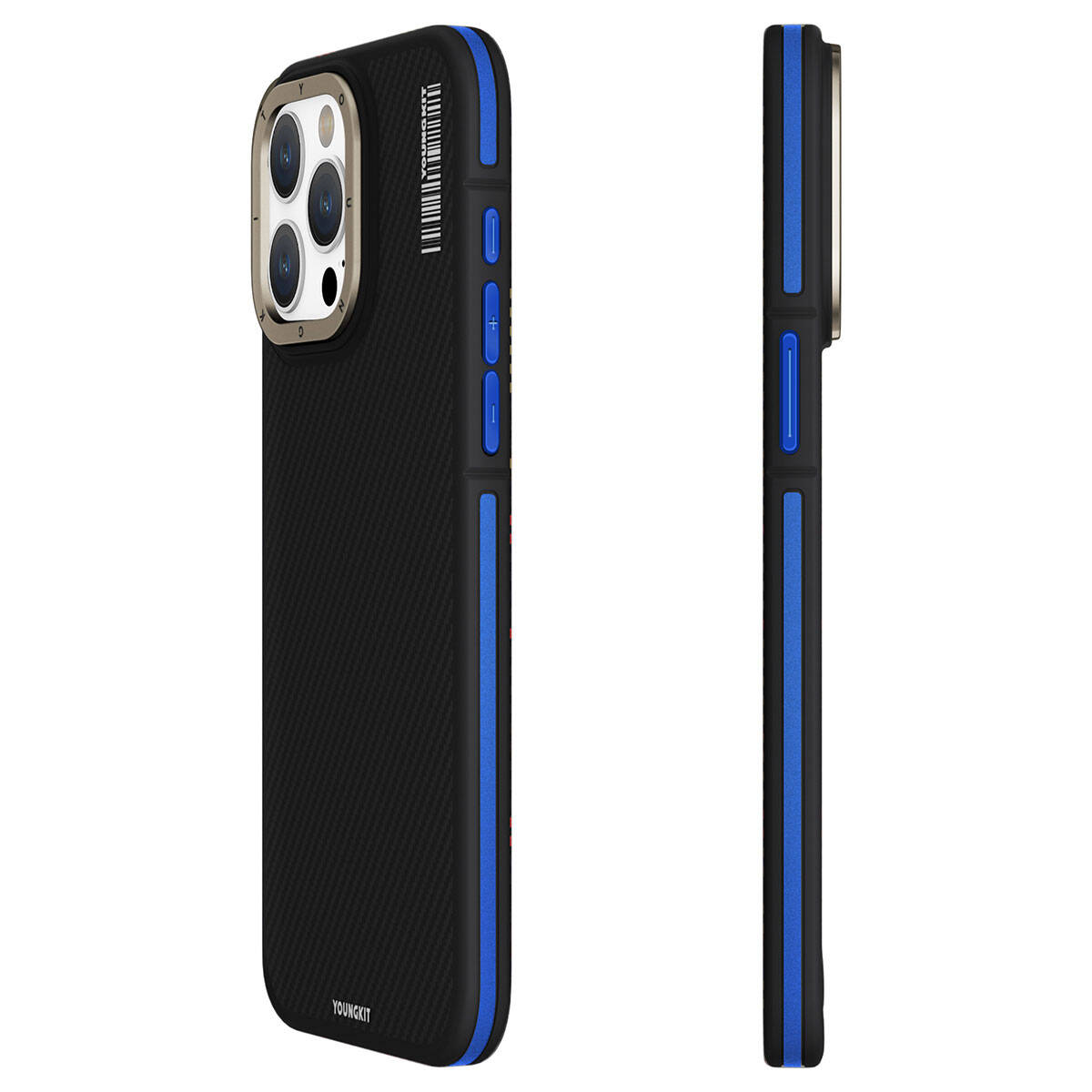 iPhone 15 Pro Kılıf M-safe Şarj Özellikli YoungKit 600D Kevlar Kapak