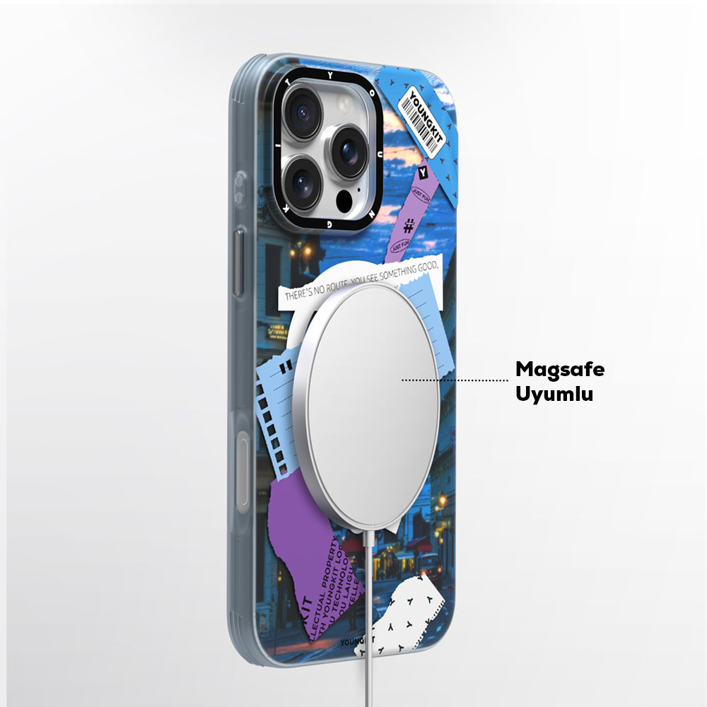 iPhone 15 Pro Kılıf M-safe Şarj Özellikli Youngkit A-City Serisi Kapak