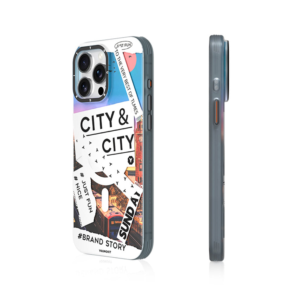 iPhone 15 Pro Kılıf M-safe Şarj Özellikli Youngkit A-City Serisi Kapak