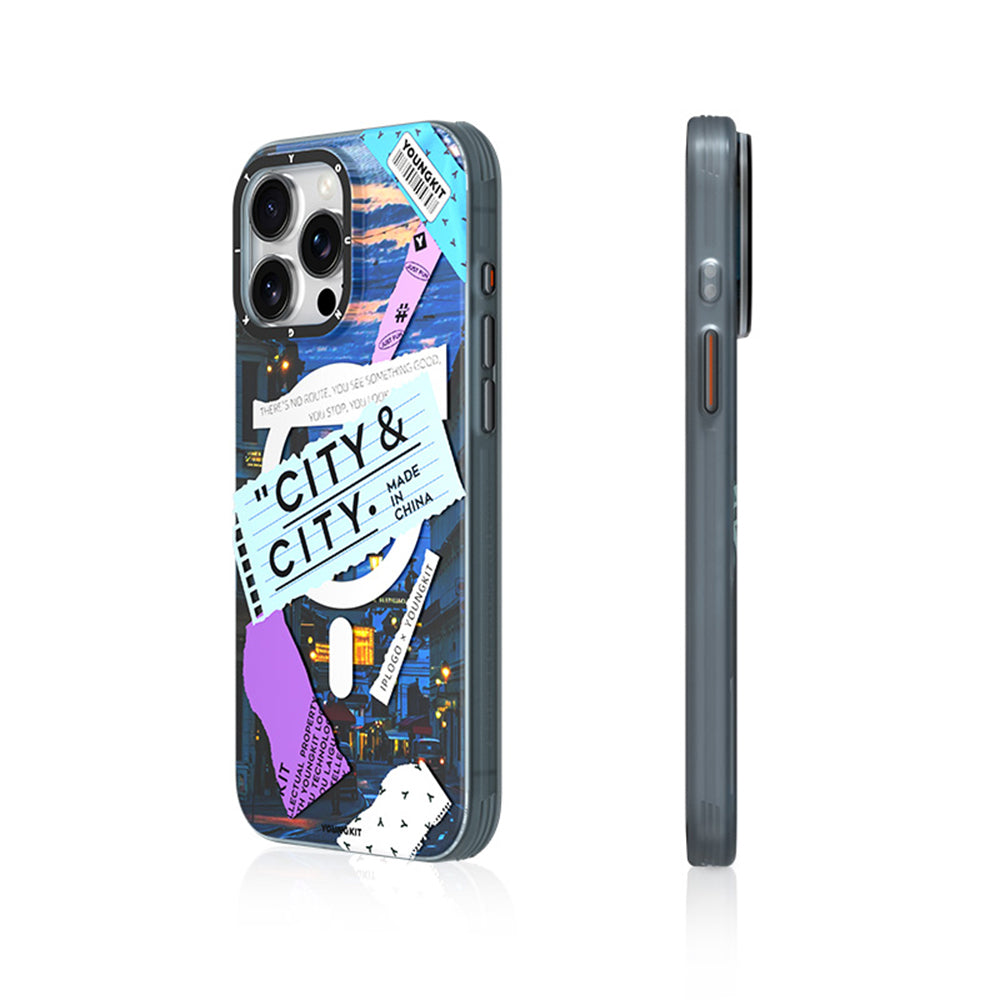 iPhone 15 Pro Kılıf M-safe Şarj Özellikli Youngkit A-City Serisi Kapak