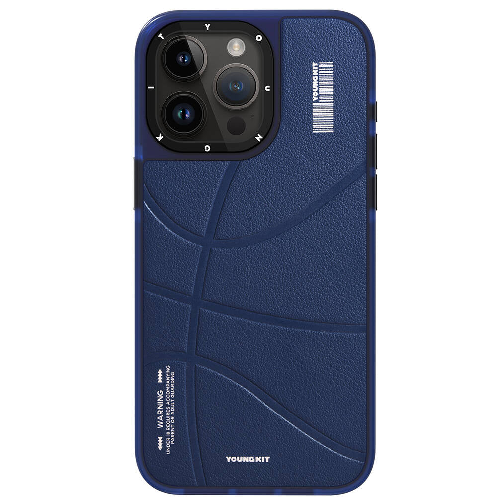 iPhone 15 Pro Kılıf M-safe Şarj Özellikli Youngkit Backboard Serisi Leather Kapak