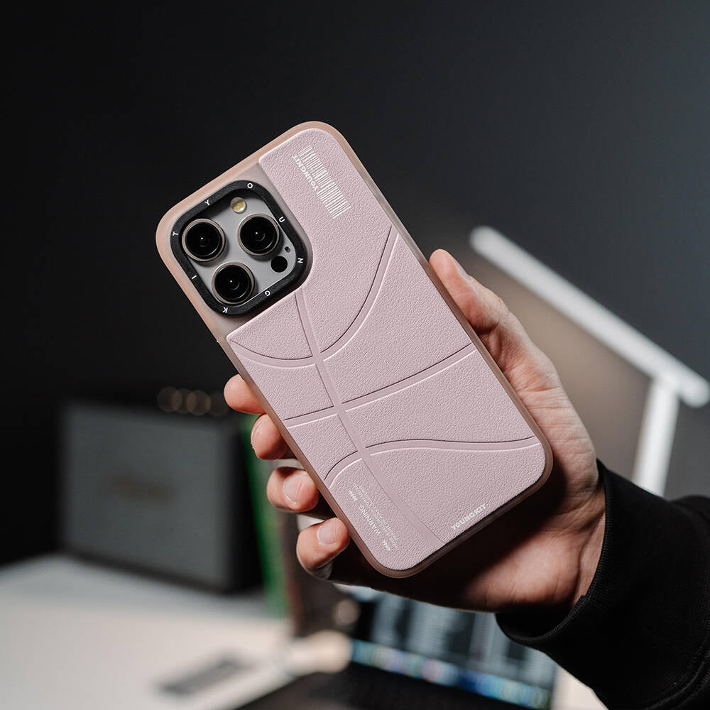 iPhone 15 Pro Kılıf M-safe Şarj Özellikli Youngkit Backboard Serisi Leather Kapak