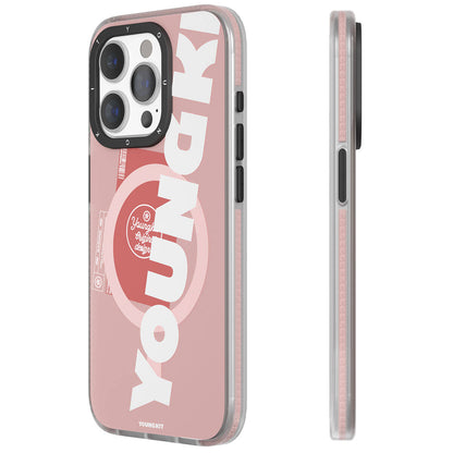 iPhone 15 Pro Kılıf M-safe Şarj Özellikli Youngkit Binfen Serisi Yazı Temalı Kapak