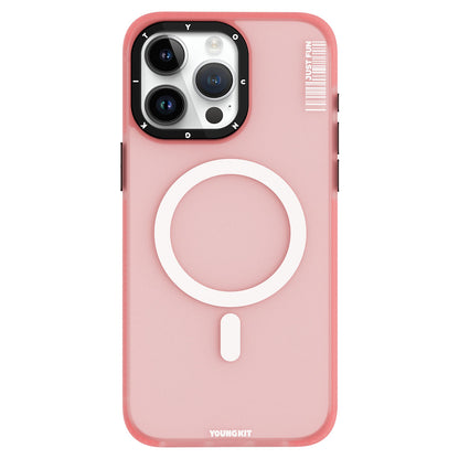 iPhone 15 Pro Kılıf M-safe Şarj Özellikli Youngkit Colored Sand Serisi Kapak