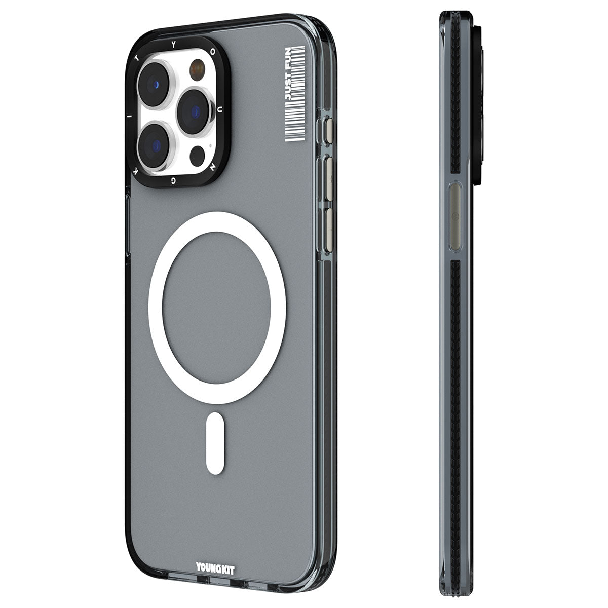 iPhone 15 Pro Kılıf M-safe Şarj Özellikli YoungKit Crystal Color Serisi Kapak