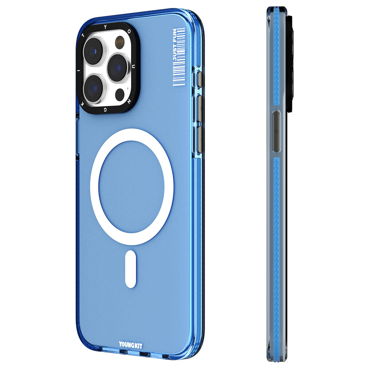 iPhone 15 Pro Kılıf M-safe Şarj Özellikli YoungKit Crystal Color Serisi Kapak