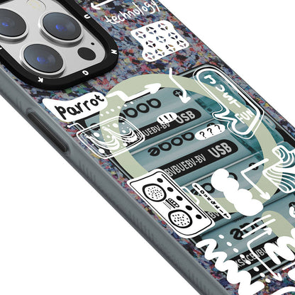 iPhone 15 Pro Kılıf M-safe Şarj Özellikli Youngkit Dark Matter Serisi Kapak