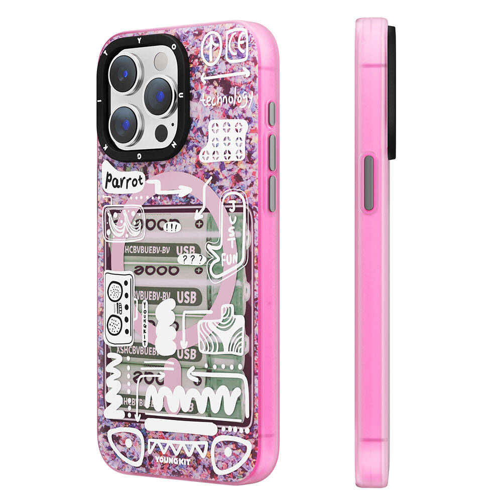 iPhone 15 Pro Kılıf M-safe Şarj Özellikli Youngkit Dark Matter Serisi Kapak