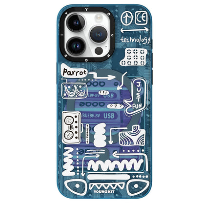 iPhone 15 Pro Kılıf M-safe Şarj Özellikli Youngkit Dark Matter Serisi Kapak