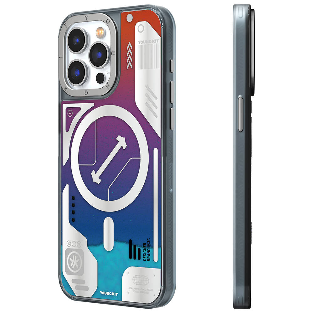 iPhone 15 Pro Kılıf M-safe Şarj Özellikli YoungKit Galaxy Serisi Kapak