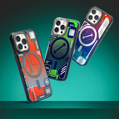 iPhone 15 Pro Kılıf M-safe Şarj Özellikli YoungKit Galaxy Serisi Kapak