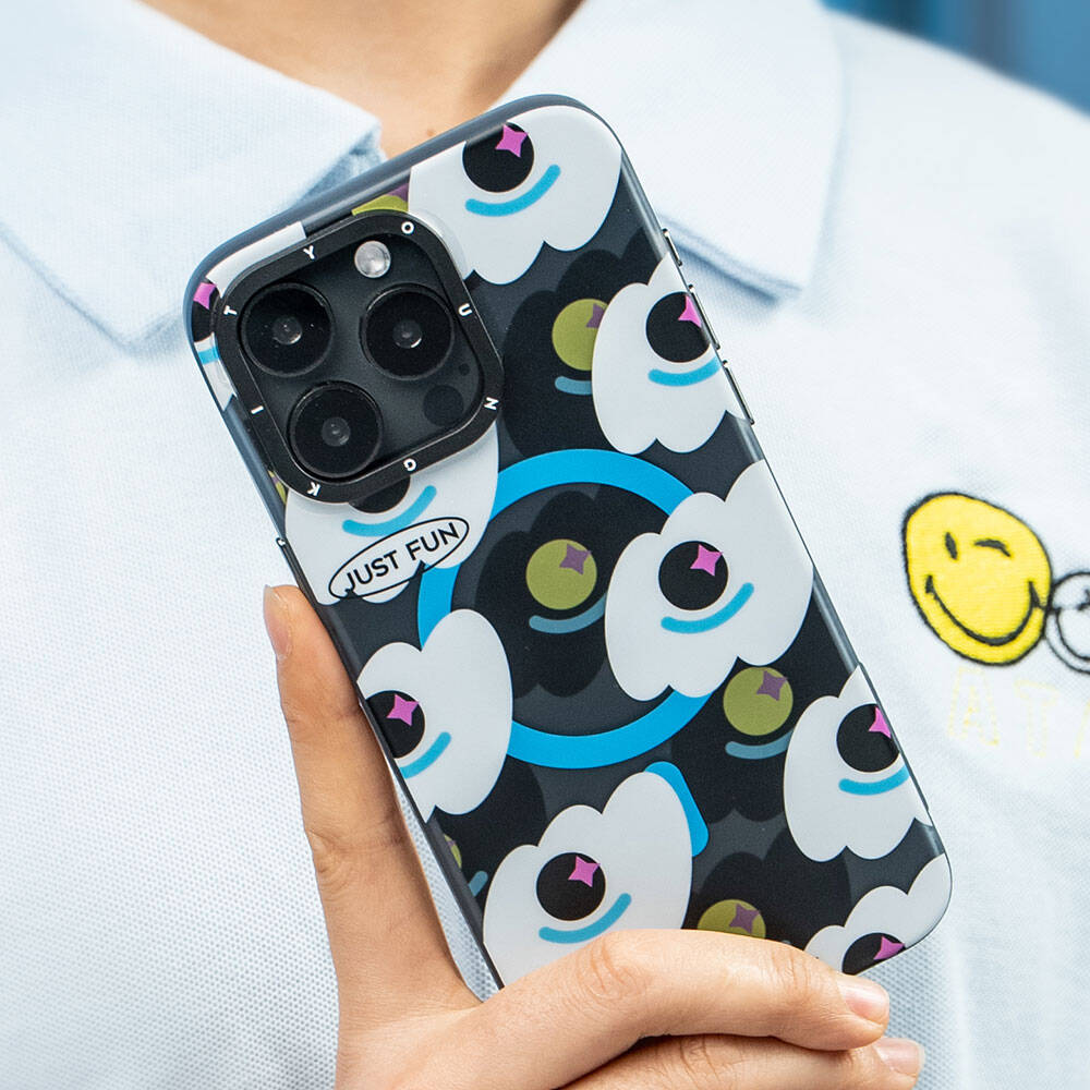 iPhone 15 Pro Kılıf M-safe Şarj Özellikli Youngkit Happy View Serisi Kapak