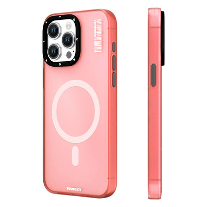 iPhone 15 Pro Kılıf M-safe Şarj Özellikli Youngkit Hidden Sand Serisi Kapak
