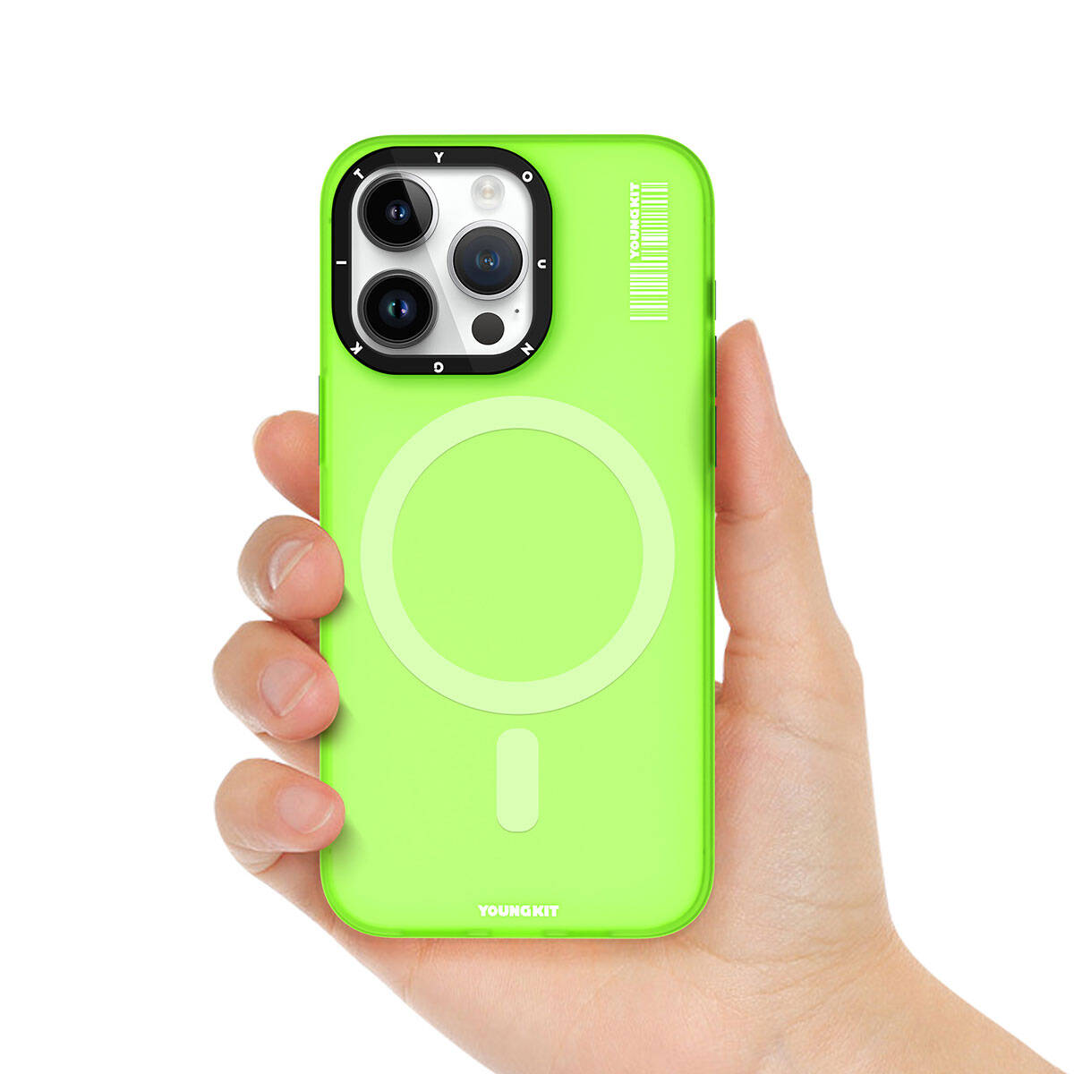 iPhone 15 Pro Kılıf M-safe Şarj Özellikli Youngkit Hidden Sand Serisi Kapak