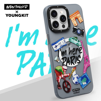 iPhone 15 Pro Kılıf M-safe Şarj Özellikli Youngkit in Paris Serisi Kapak