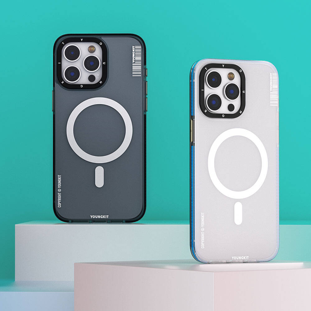 iPhone 15 Pro Kılıf M-safe Şarj Özellikli Youngkit Jiansha Serisi Kapak