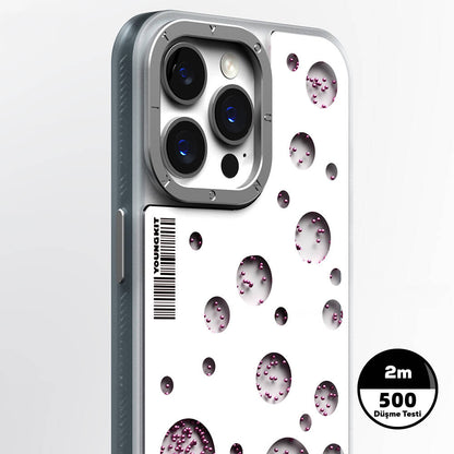 iPhone 15 Pro Kılıf M-safe Şarj Özellikli Youngkit Quicksand Beads Serisi Kapak