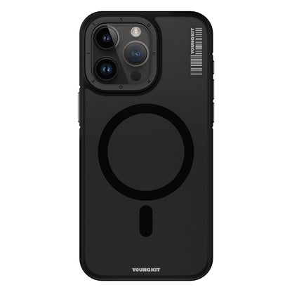 iPhone 15 Pro Kılıf M-safe Şarj Özellikli Youngkit Rock Sand Serisi Kapak