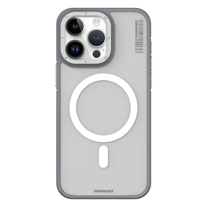 iPhone 15 Pro Kılıf M-safe Şarj Özellikli Youngkit Rock Sand Serisi Kapak