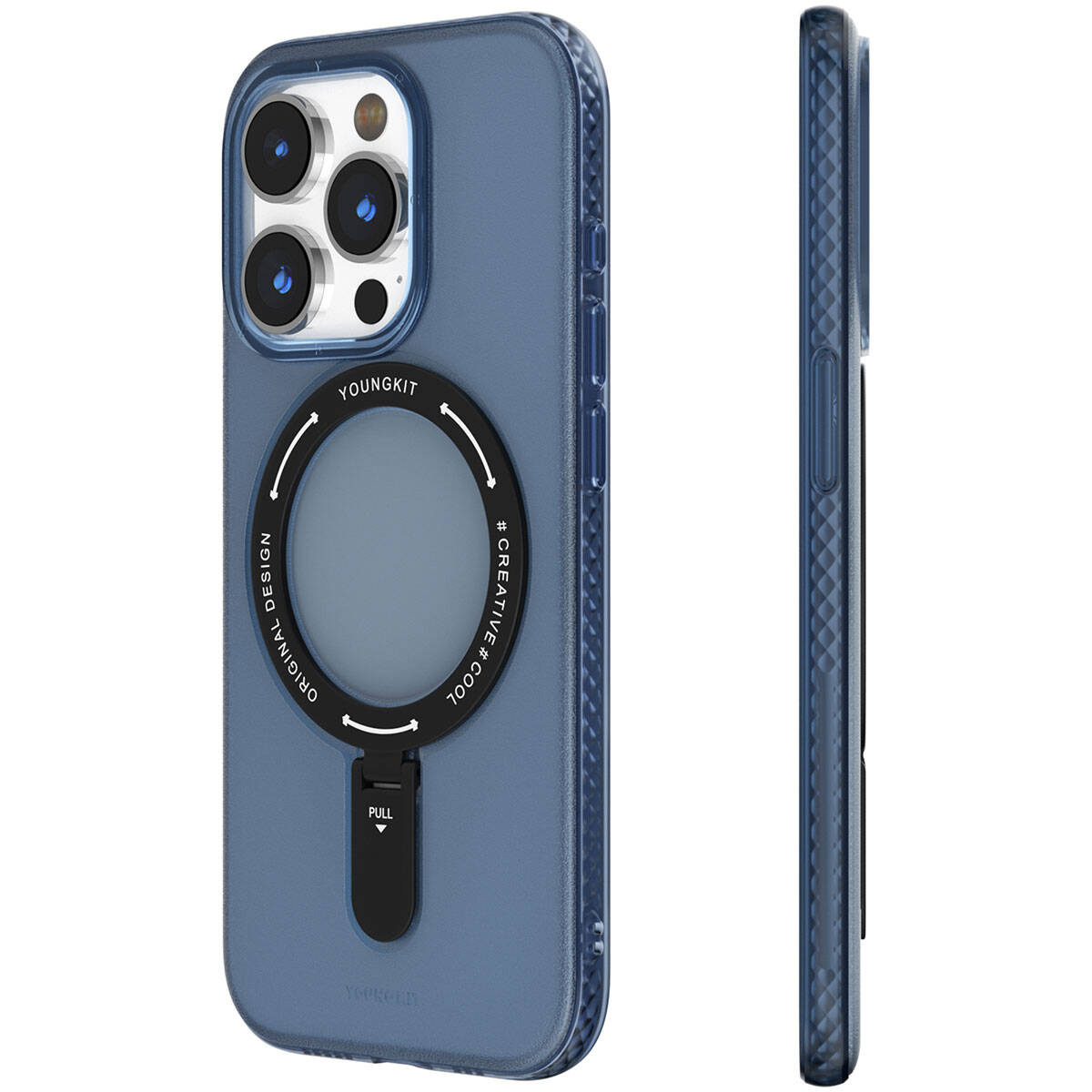iPhone 15 Pro Kılıf M-safe Şarj Özellikli Youngkit Rock Serisi Kapak