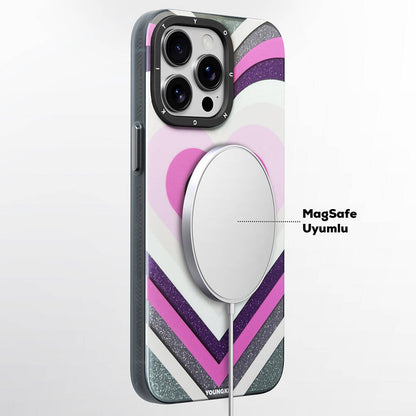 iPhone 15 Pro Kılıf M-safe Şarj Özellikli Youngkit Star Dazzle Serisi Kapak