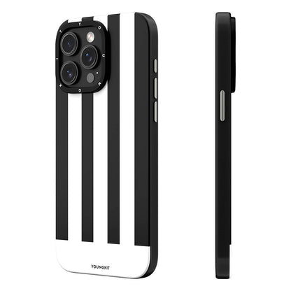 iPhone 15 Pro Kılıf M-safe Şarj Özellikli Youngkit Striped Piano Keys Serisi Kapak