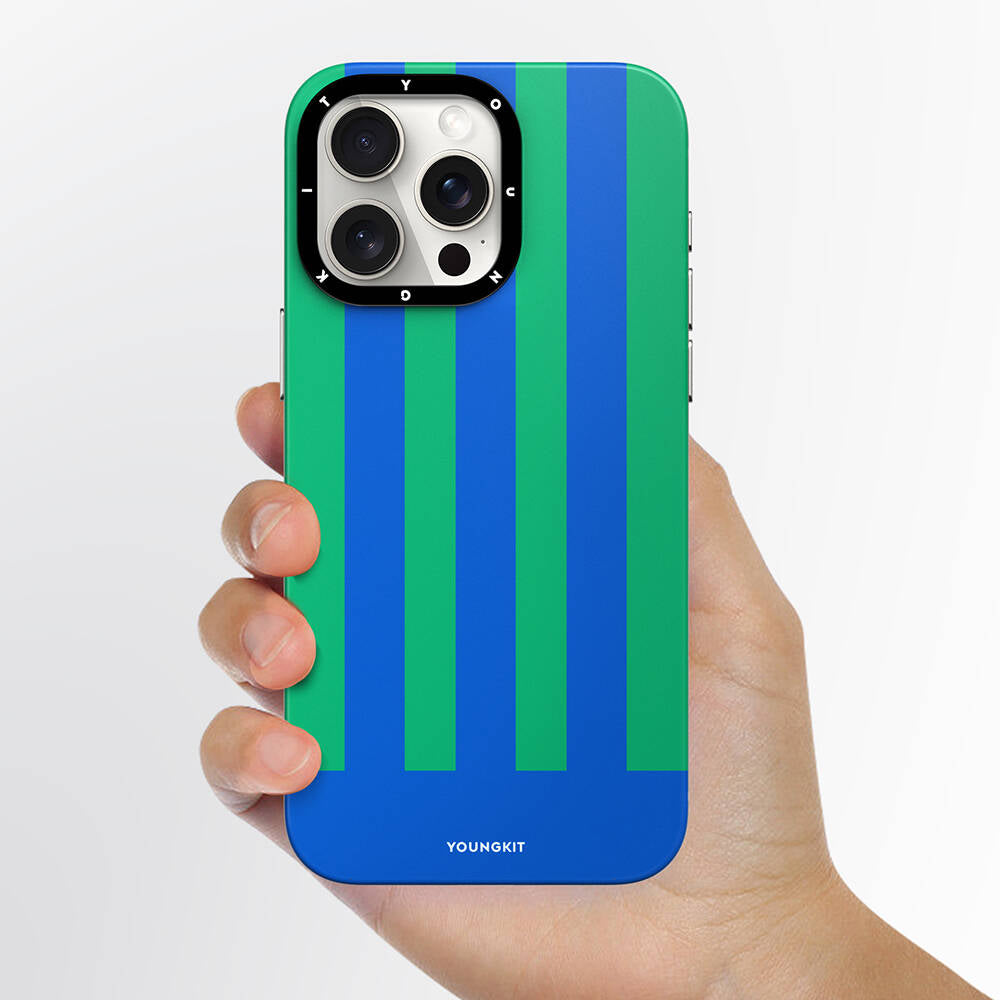 iPhone 15 Pro Kılıf M-safe Şarj Özellikli Youngkit Striped Piano Keys Serisi Kapak