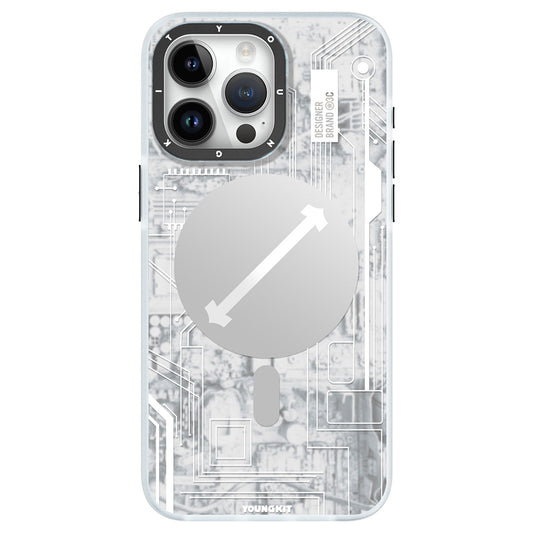 iPhone 15 Pro Kılıf M-safe Şarj Özellikli YoungKit Technology Serisi Kapak