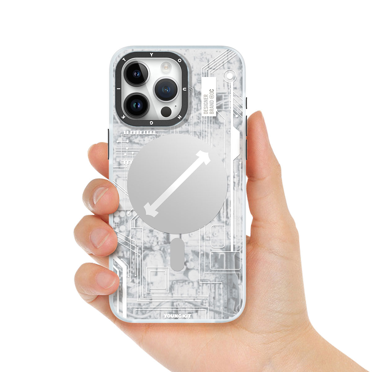 iPhone 15 Pro Kılıf M-safe Şarj Özellikli YoungKit Technology Serisi Kapak