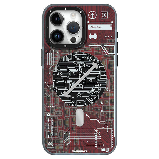 iPhone 15 Pro Kılıf M-safe Şarj Özellikli YoungKit Technology Serisi Kapak