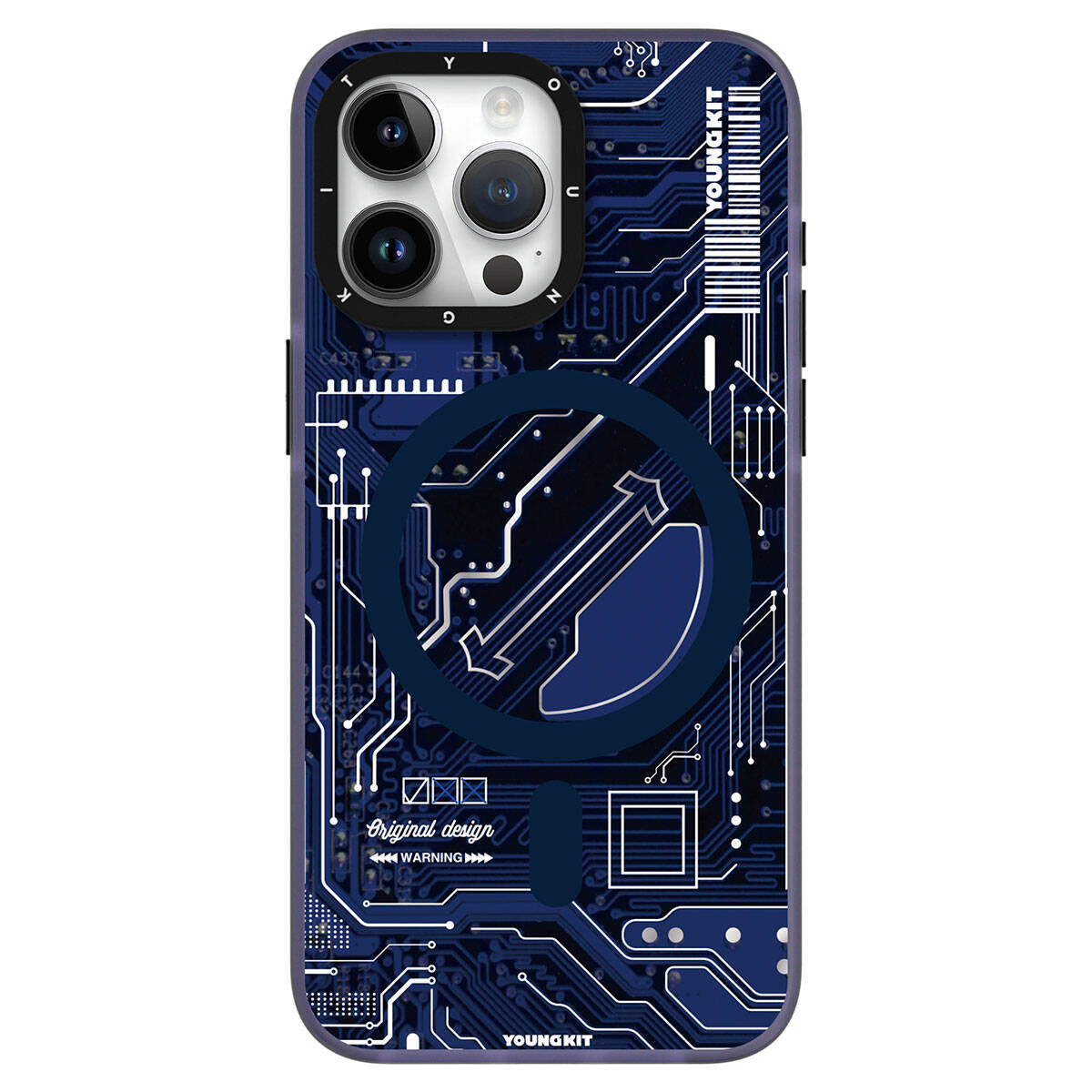 iPhone 15 Pro Kılıf M-safe Şarj Özellikli YoungKit Technology Serisi Kapak