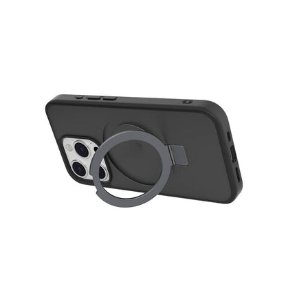 iPhone 15 Pro Kılıf M-safe Şarj Özellikli Yüzük Standlı Lisanslı Switcheasy Magstand-M Kapak